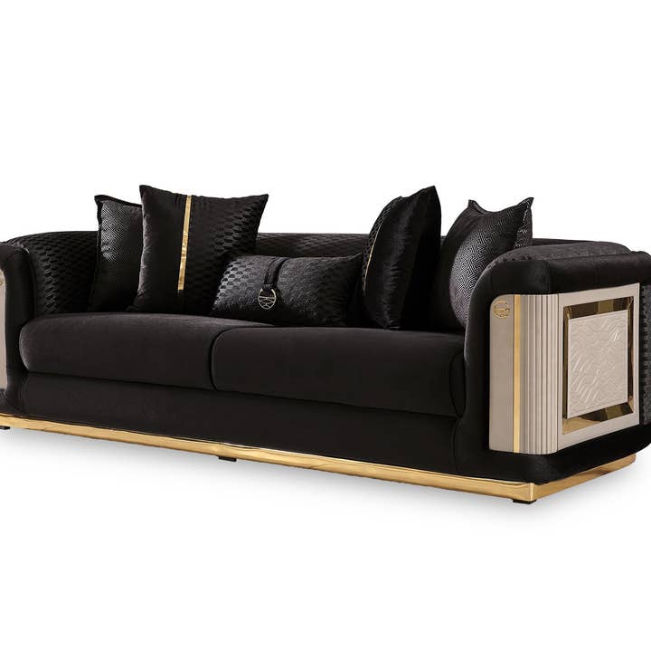 Elegance Stationary Sofa Black for wholesale by Furnia group corporation