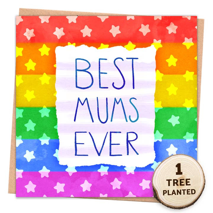 LGBT Mother's Day Lesbian Card & Eco Gift - Best Mums Ever for wholesale by 1 Tree Cards
