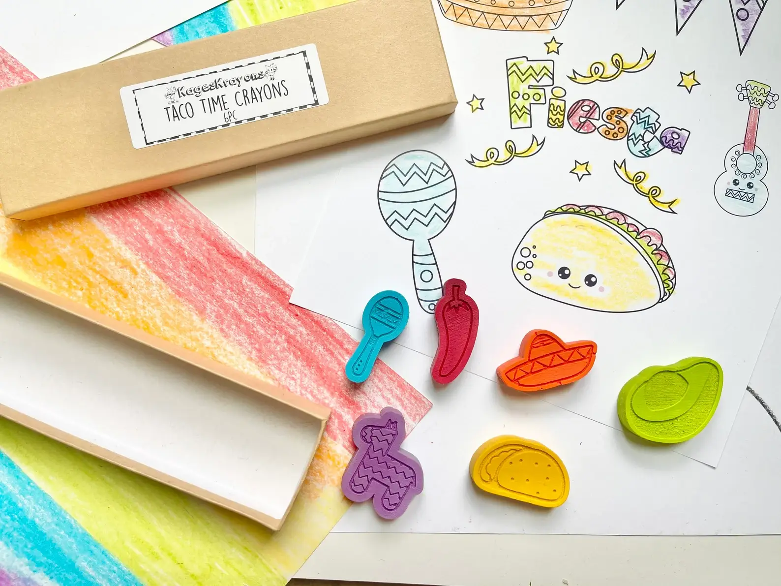 KagesKrayons - Wholesale Crayons – Child & baby - Taco Time Crayons Gift Box2