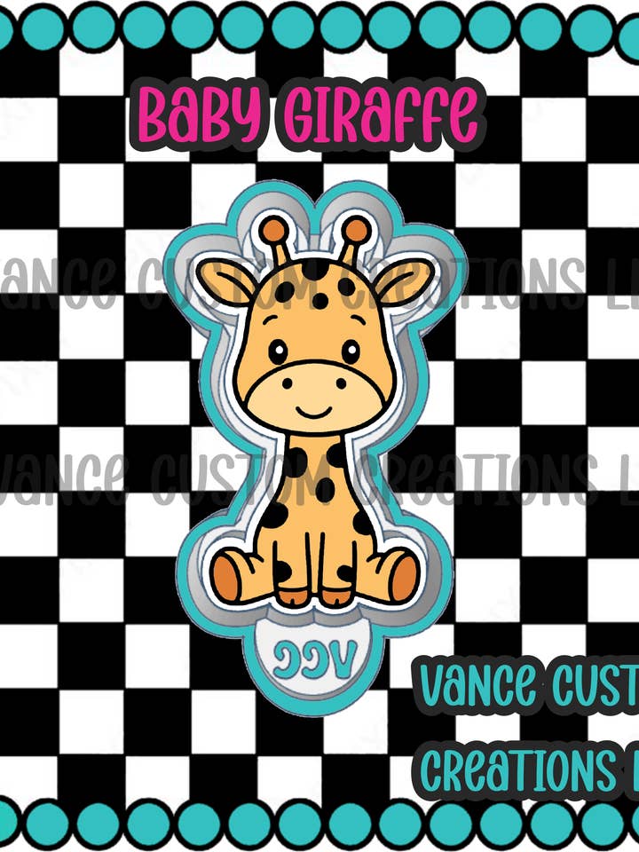 Baby Giraffe Freshie Mold for wholesale by Vance Custom Creations