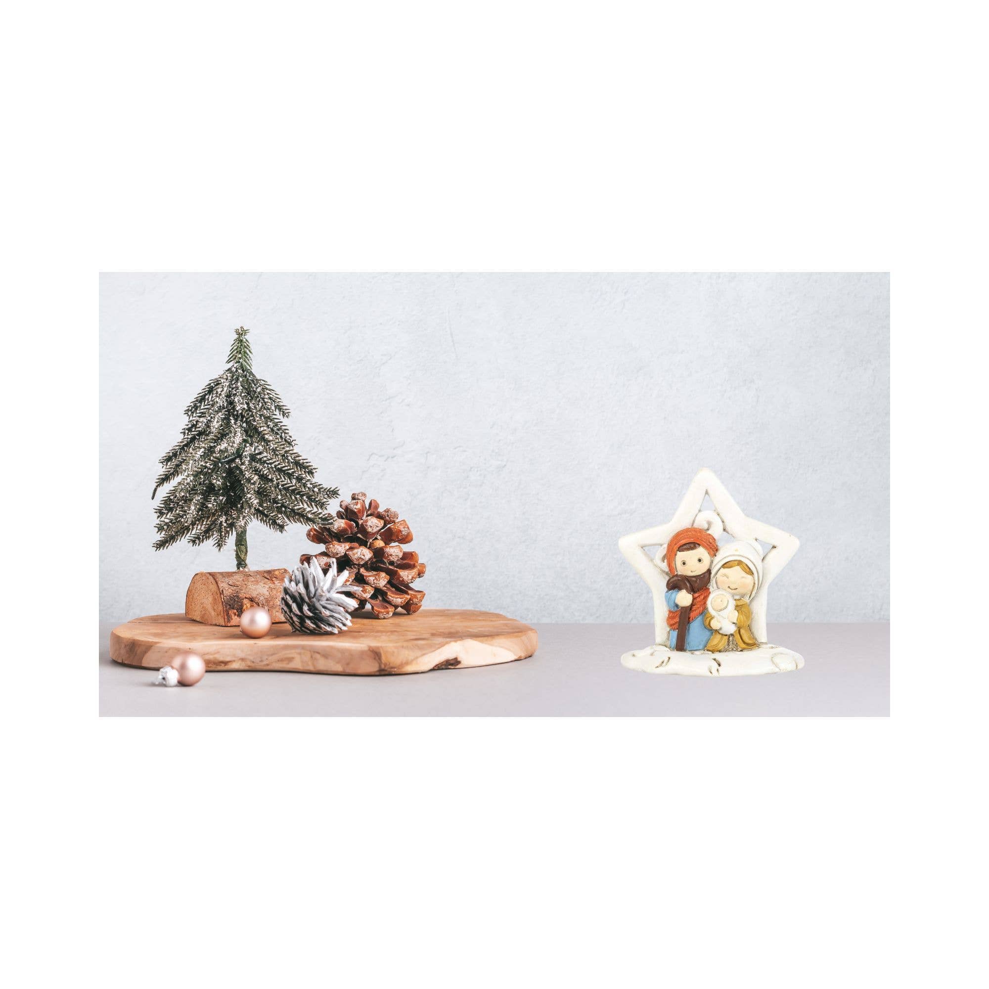 Dicksons - Wholesale Christmas Decoration - CHRISTMAS 1 PIECE HOLY FAMILY IN STAR FIGURINE1