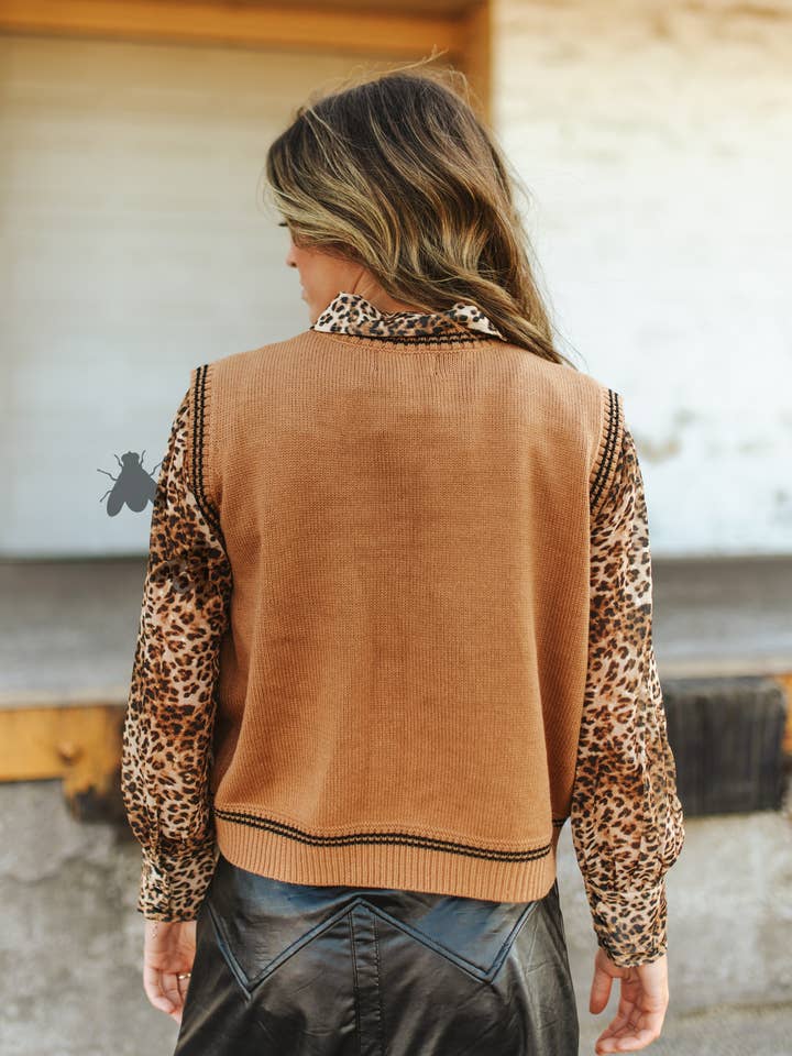 2 Fly Co - Wholesale Sweater Vest - Women's - LAREDO VEST* SADDLE3