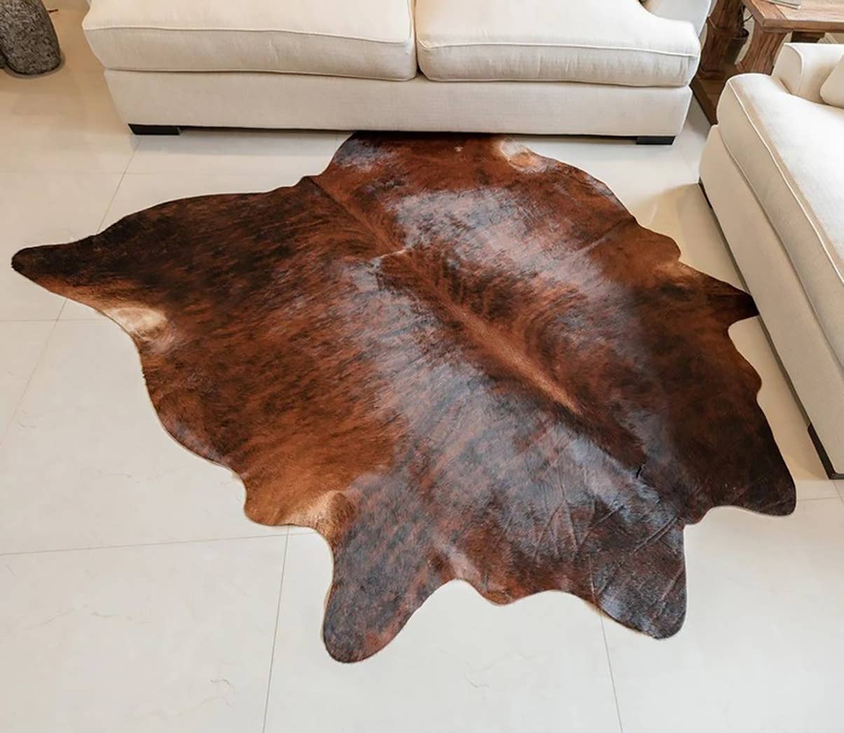 home mart goods - Wholesale Area Rug - 6x7 Feet Dark Brindle Brown Cowhide Handmade Area Rug4