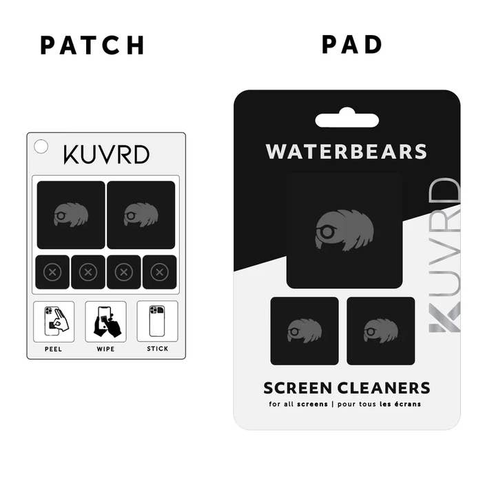 Nettoyants d'écran WaterBear - Ensembles individuels pour la vente par KUVRD, LLC