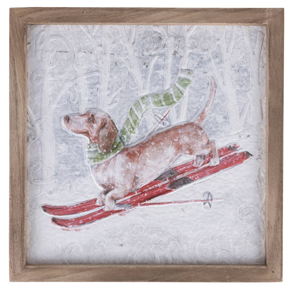 VdE Tivoli 1996 - Wholesale Ornament Set - WOODEN SKI FRAME 25CM0