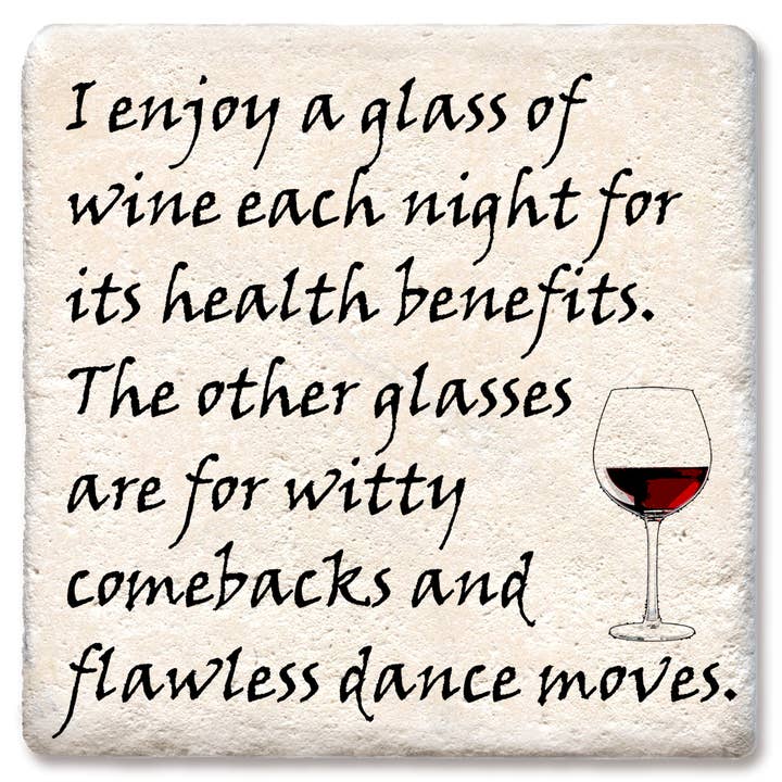 Tipsy Coasters & Gifts - Vendita all'ingrosso Sottobicchiere - Mi piace un bicchiere di vino sottobicchiere