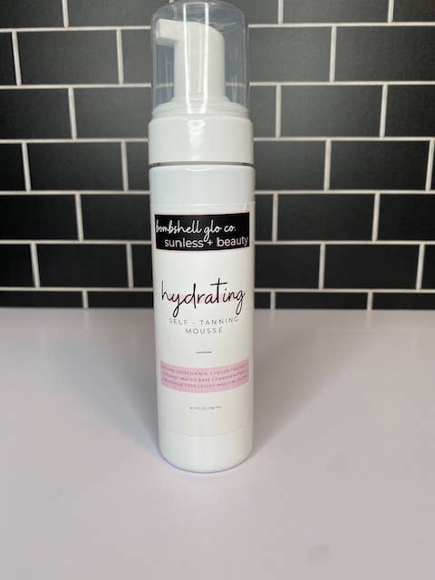 Hydrating Self Tanning Mousse for wholesale by Bombshell Glo Co | Sunless Tanning