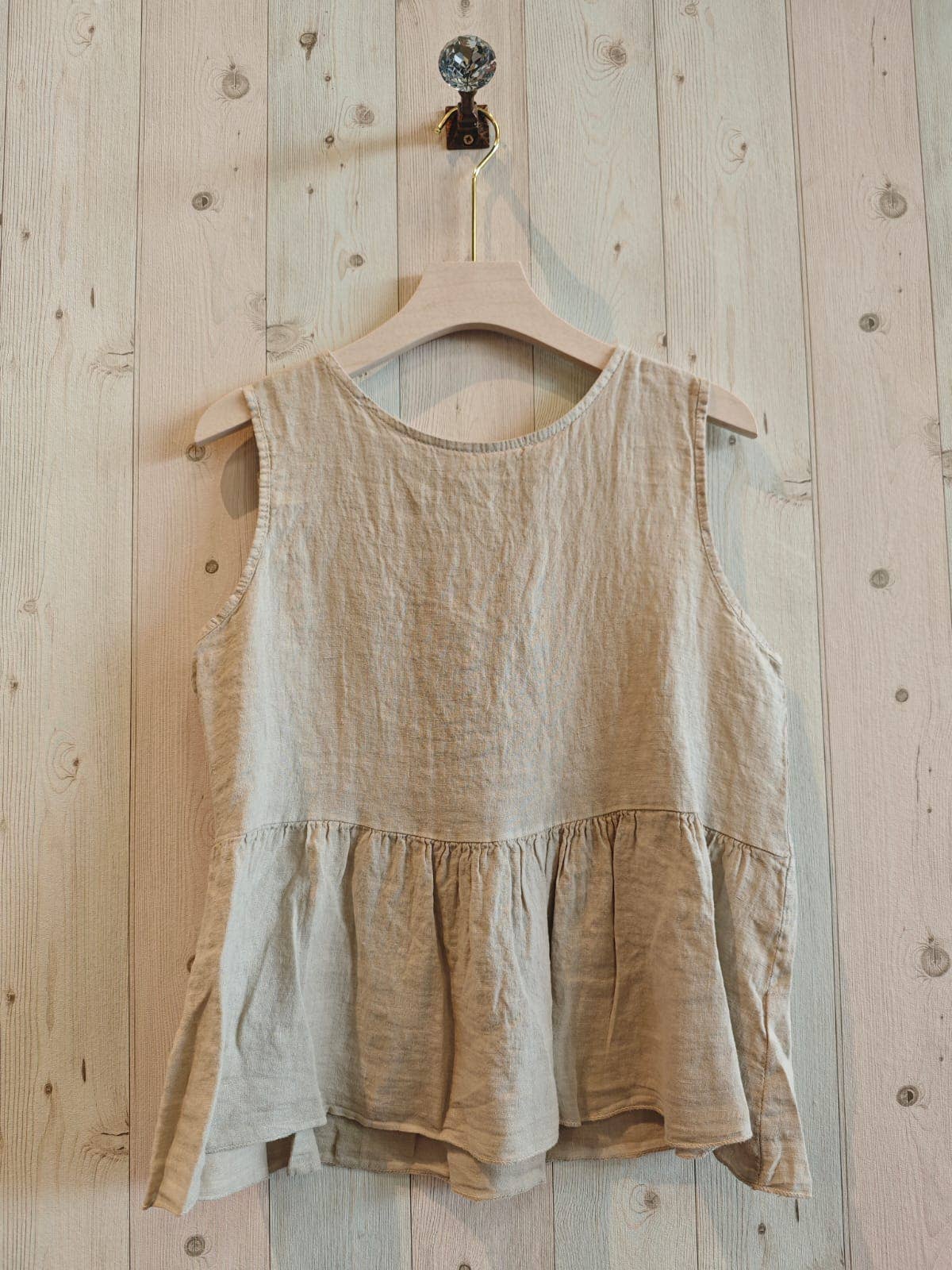 Linen & More - Venta al por mayor Blusa - Mujer - REF 18023 BLUSA LAZO ATRAS ABIERTO LINO 100%3