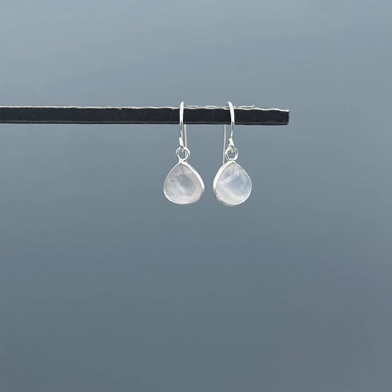 Something Silver - Wholesale Dangle Earrings - Faceted Triangle Stone Earrings3