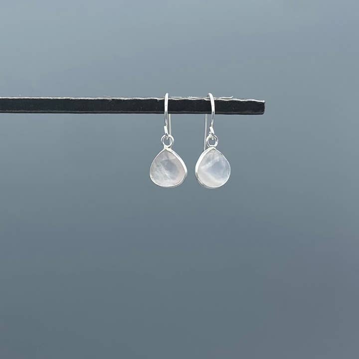 Something Silver - Wholesale Dangle Earrings - Faceted Triangle Stone Earrings3