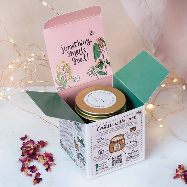 The Flora Lab | Hand Poured Natural-Wax Candles - Wholesale Jar/Filled Candle - Stargazer Pink Floral Candle | Mother's Day Candle GIft