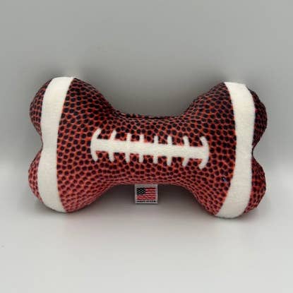 Jouet en peluche pour animaux et chiens en forme de cœur ou d'os, "Football !" pour la vente par American Leashworks