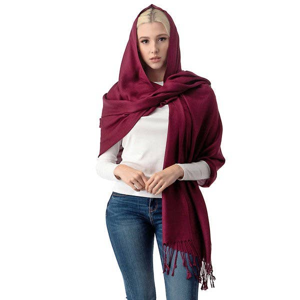 TAPA fashion – wholesale Wrap – Women's – Plain Pashmina PP1028B. (12PC)40