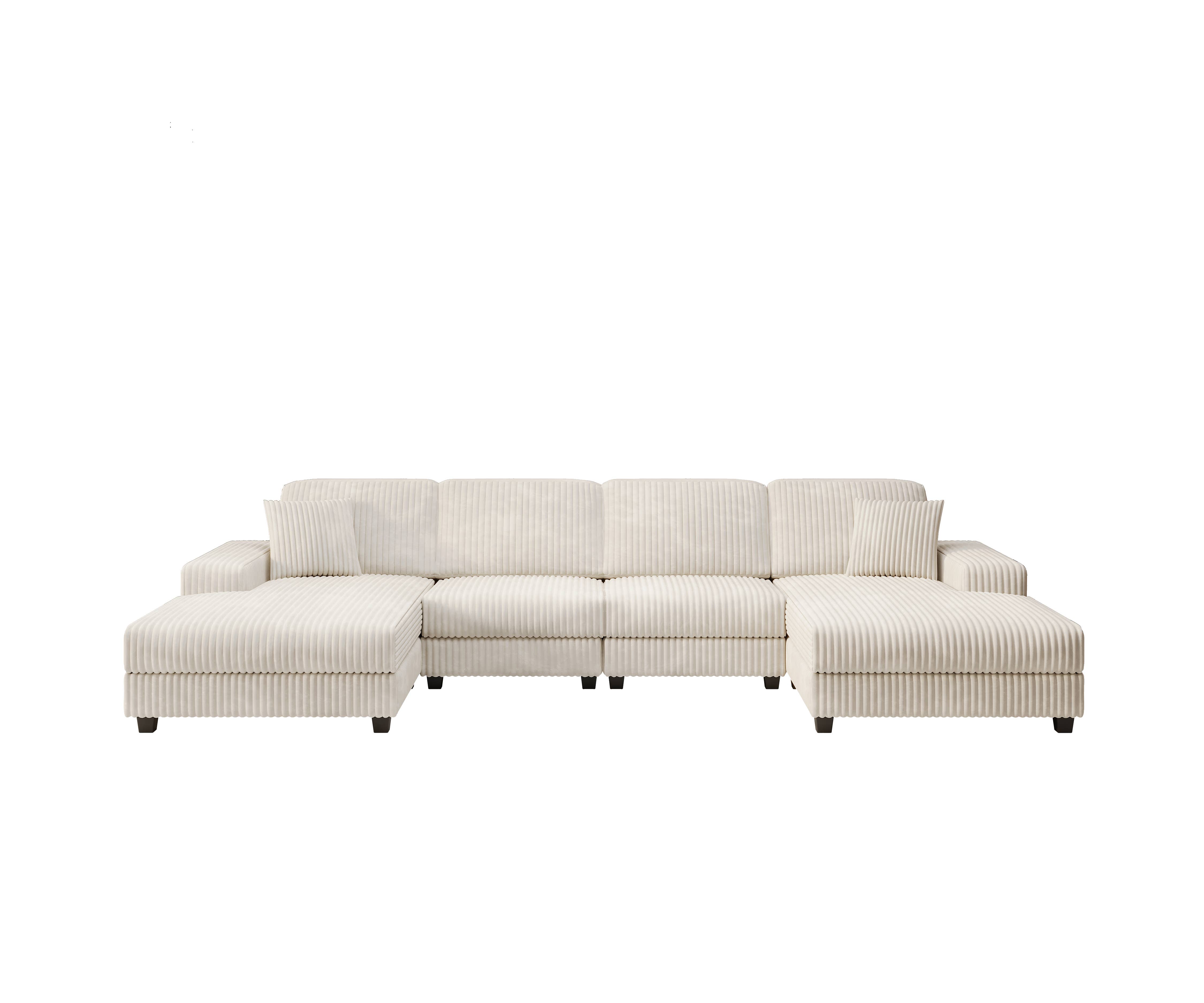 HOMYCASA DESIGN INC - Wholesale Sofa - 4-Seater U-Shaped Modular Sectional  Sofa & Corduroy Fabric24