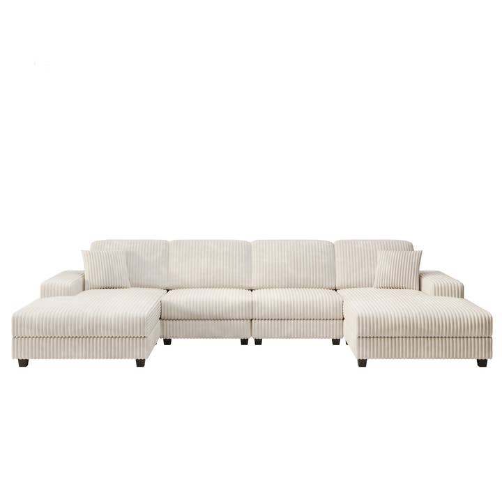 HOMYCASA DESIGN INC - Wholesale Sofa - 4-Seater U-Shaped Modular Sectional Sofa & Corduroy Fabric24