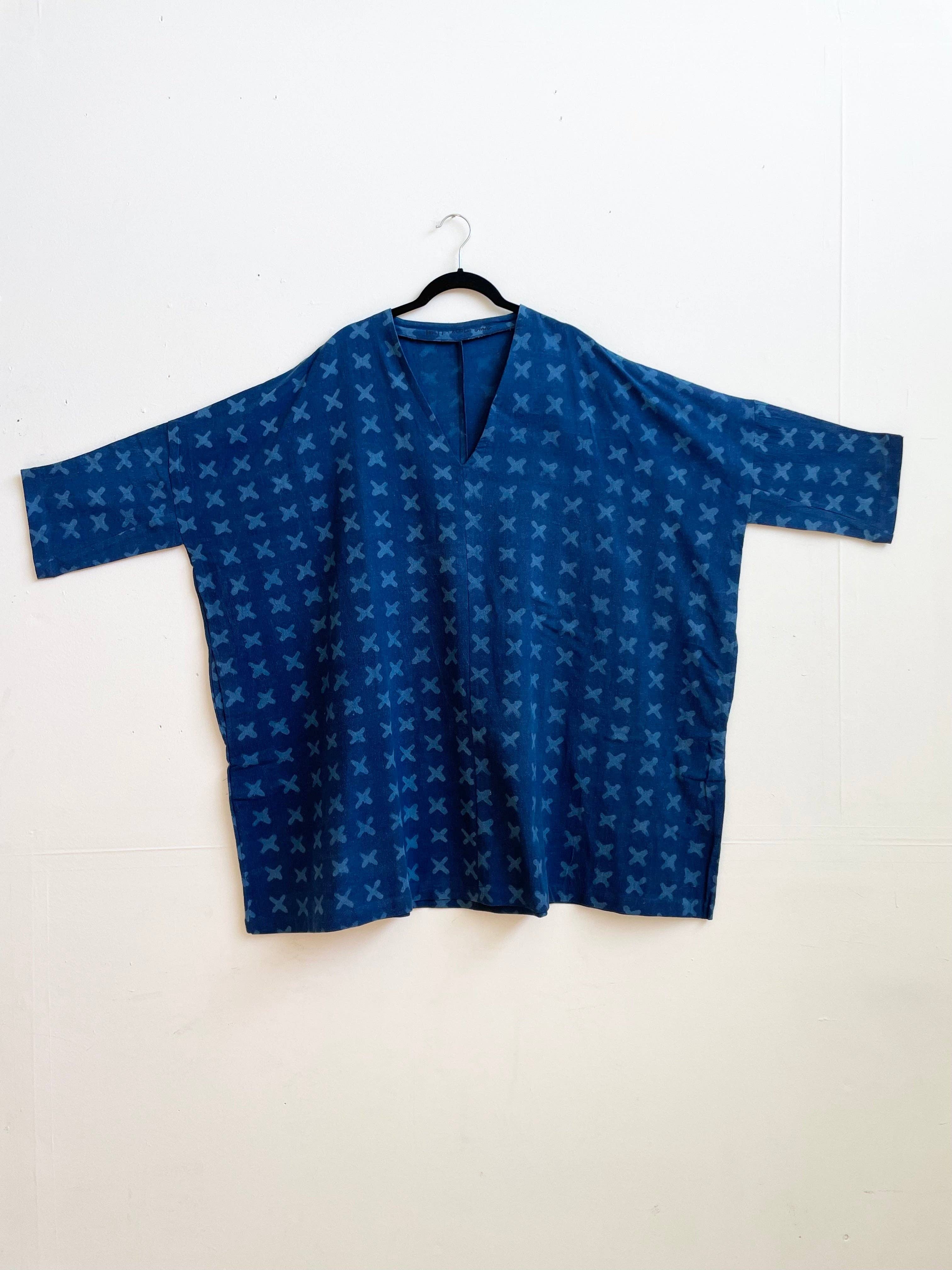 Happy French Gang - Vente Robe – femme - Robe Indigo Cross1