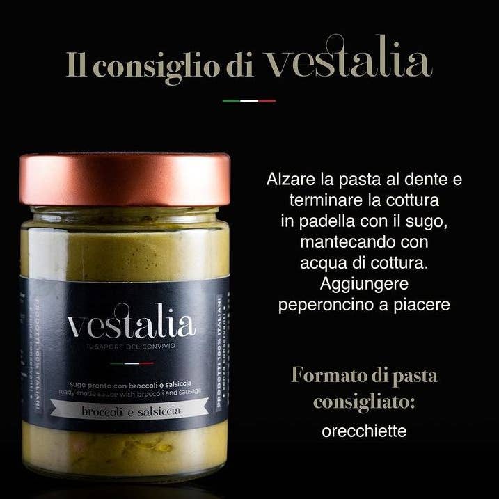 Vestalia sughi - Wholesale Sauce - Broccoli and sausage2