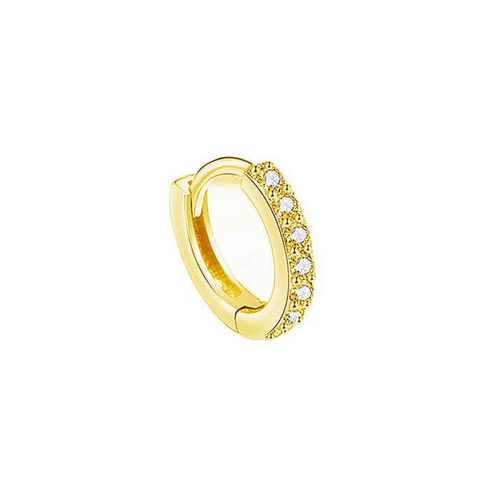 AMORINO SRL - Wholesale Hoop Earrings - DIAMOND CLICKER HOOP EARRING - 26211241101162