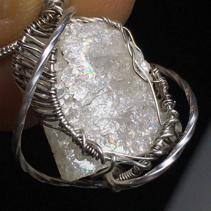 Wildheart Crystals - Wholesale Individual Charm/Pendant - Brazilian Phenacite Silver Wire-Wrap Pendant4