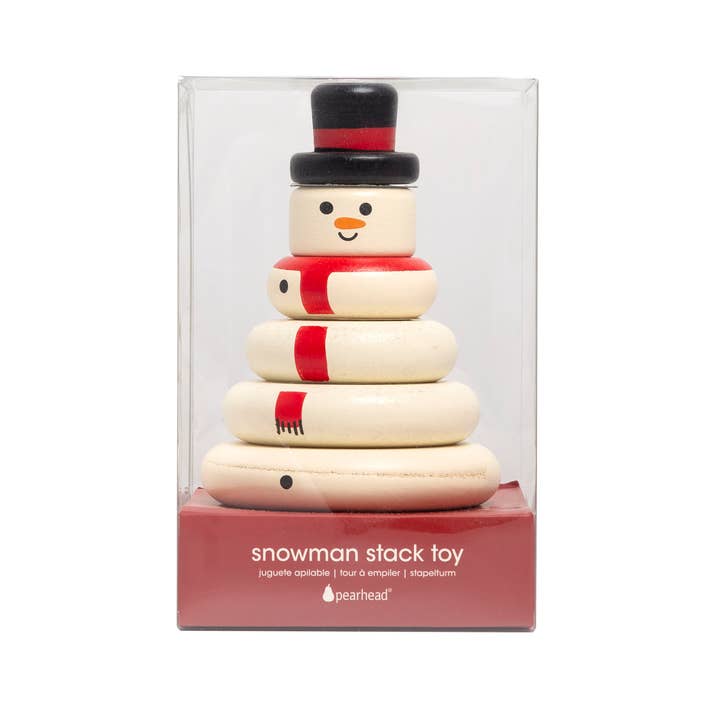 Pearhead - Wholesale Stacking Rings Game - Baby - Wooden Snowman Stacking Toy Set, Holiday Baby Toddler Gift11