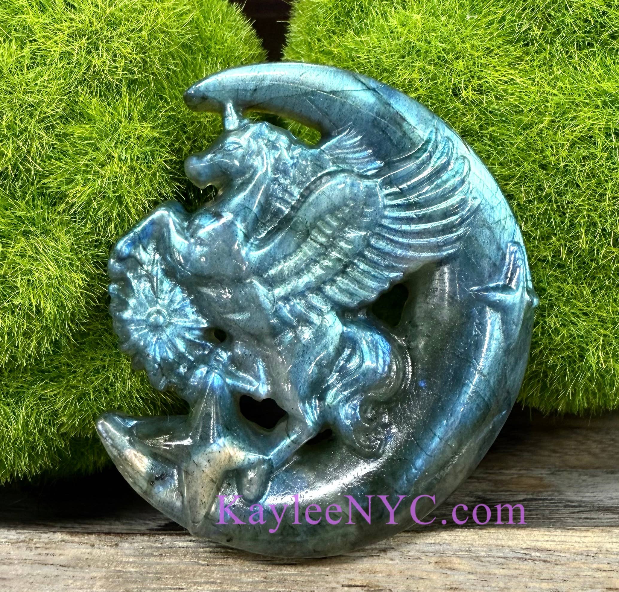 KayleeNYC - Wholesale Spiritual Stone/Crystal - Natural Labradorite Unicorn Moon Crystal Healing1