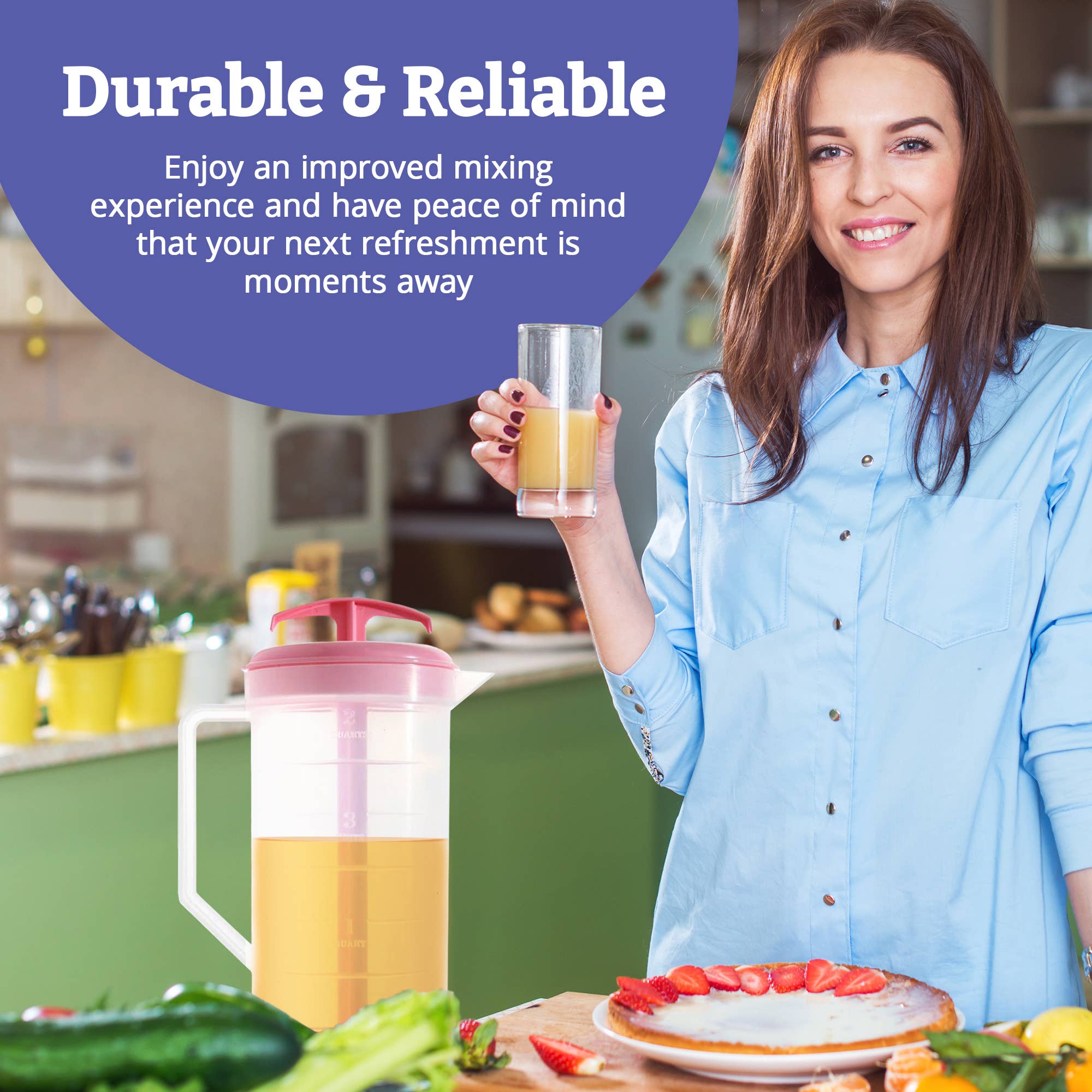 JBK Pottery – wholesale Pitcher – Mixing Pitcher - 2 Quart Capacity - Pink9