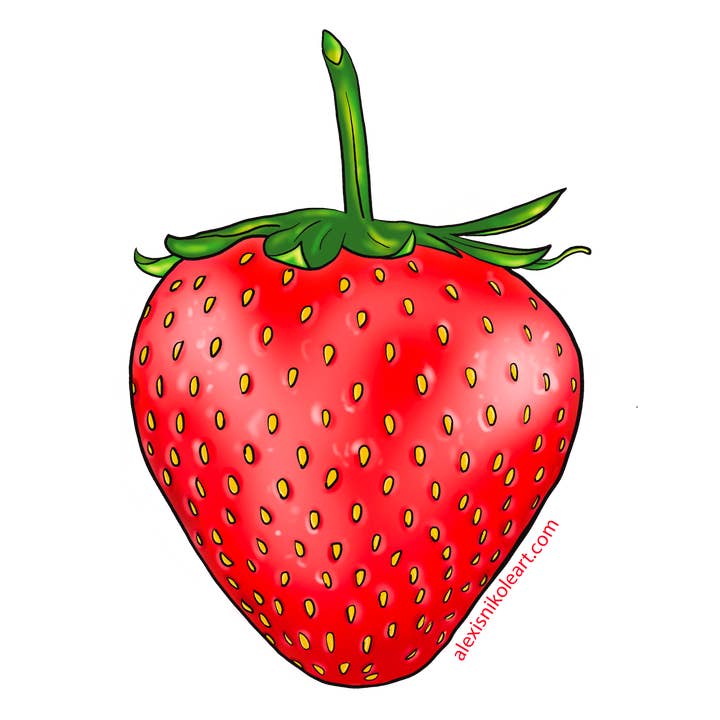 Strawberry Sticker for wholesale by Alexis Nikole