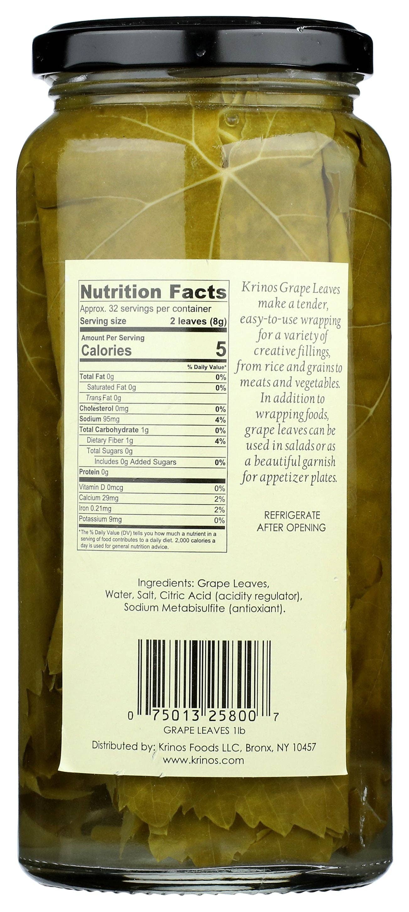 Everyday Supply Co - Wholesale Pickled Vegetables - KRINOS GRAPE LEAVES - Case of 61