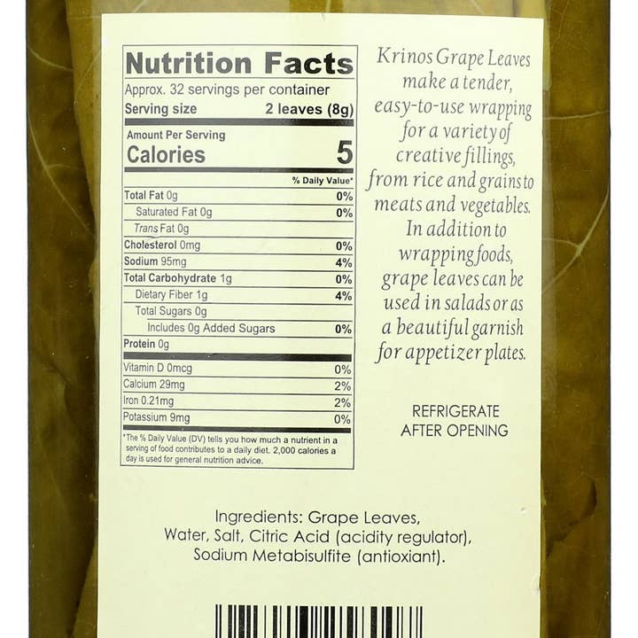 Everyday Supply Co - Wholesale Pickled Vegetables - KRINOS GRAPE LEAVES - Case of 61
