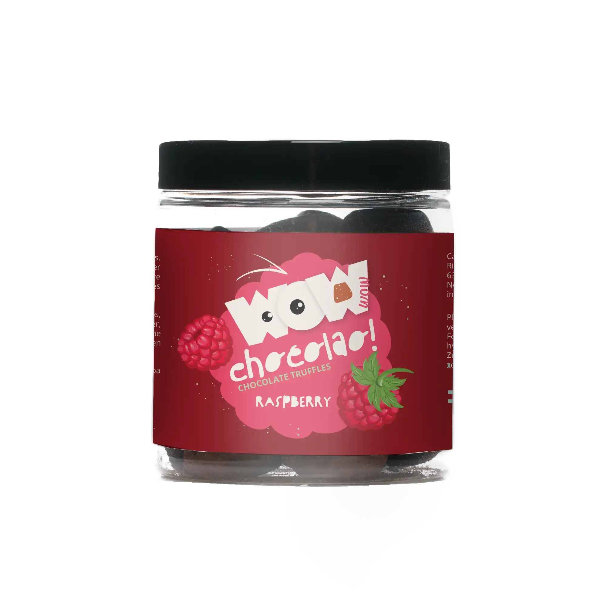 WOW Chocolao! - UK Warehouse – wholesale Chocolate box – Raspberry Chocolate Truffles - Gifting jar 130g0
