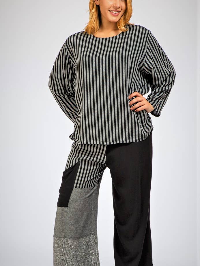2141 ST2 Stripes Top,436 combo pants for wholesale by DAIRI