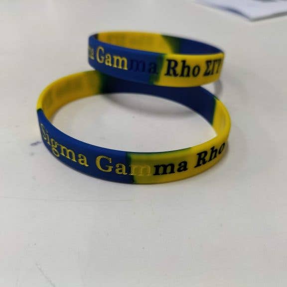 22PearlsandPoodles - Wholesale Wristband - Sigma Gamma Rho Silicone Bracelets