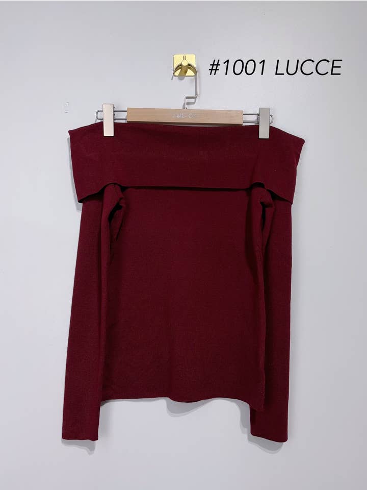 LUCCE - Wholesale Knit Sweater - Women's - Off shoulder sweater - 10012