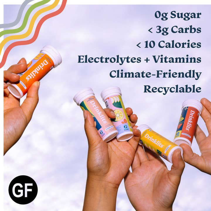 Drinklits Hydration - Wholesale Powdered Health Drink - Hydration Tablets: Natural ORANGE Electrolytes +Display