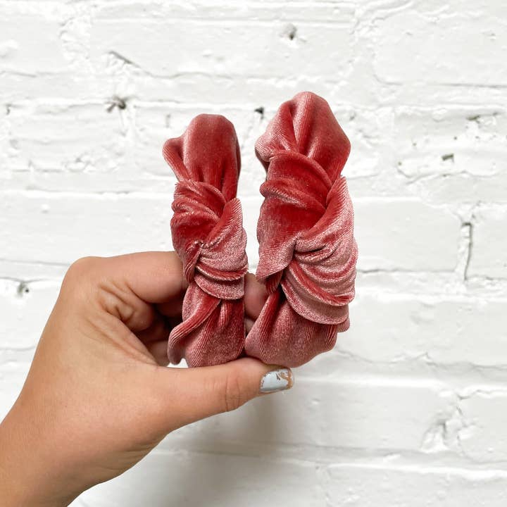 Iris Atelier - Wholesale Fashion Headband - Kids - CHILD sized Top Knot Headband Velvet7