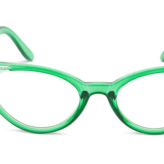 Óculos Betty Cat Eye - Esmeralda por atacado de Retropeepers Ltd