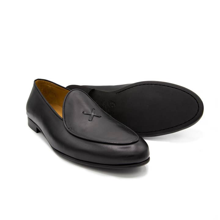 Women's Black Leather Milano Loafer for wholesale by Del Toro Shoes
