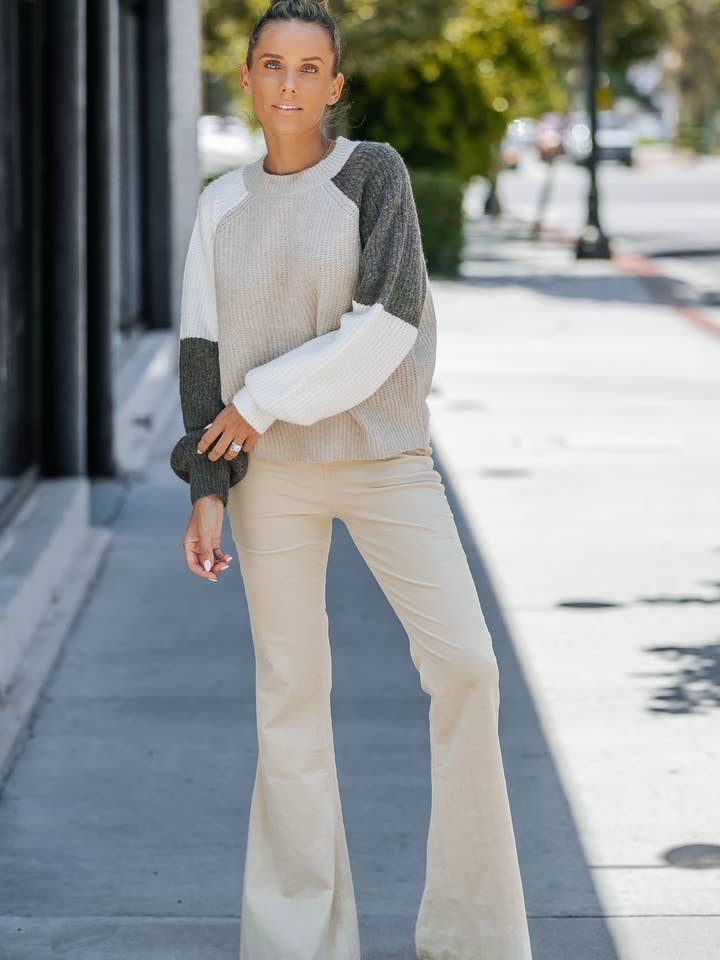 Sierra Colorblock Knit Pullover for wholesale by Lavender J