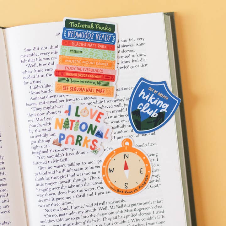 Pippi Post - Wholesale Sticker - National Parks Book Stack Decal Sticker