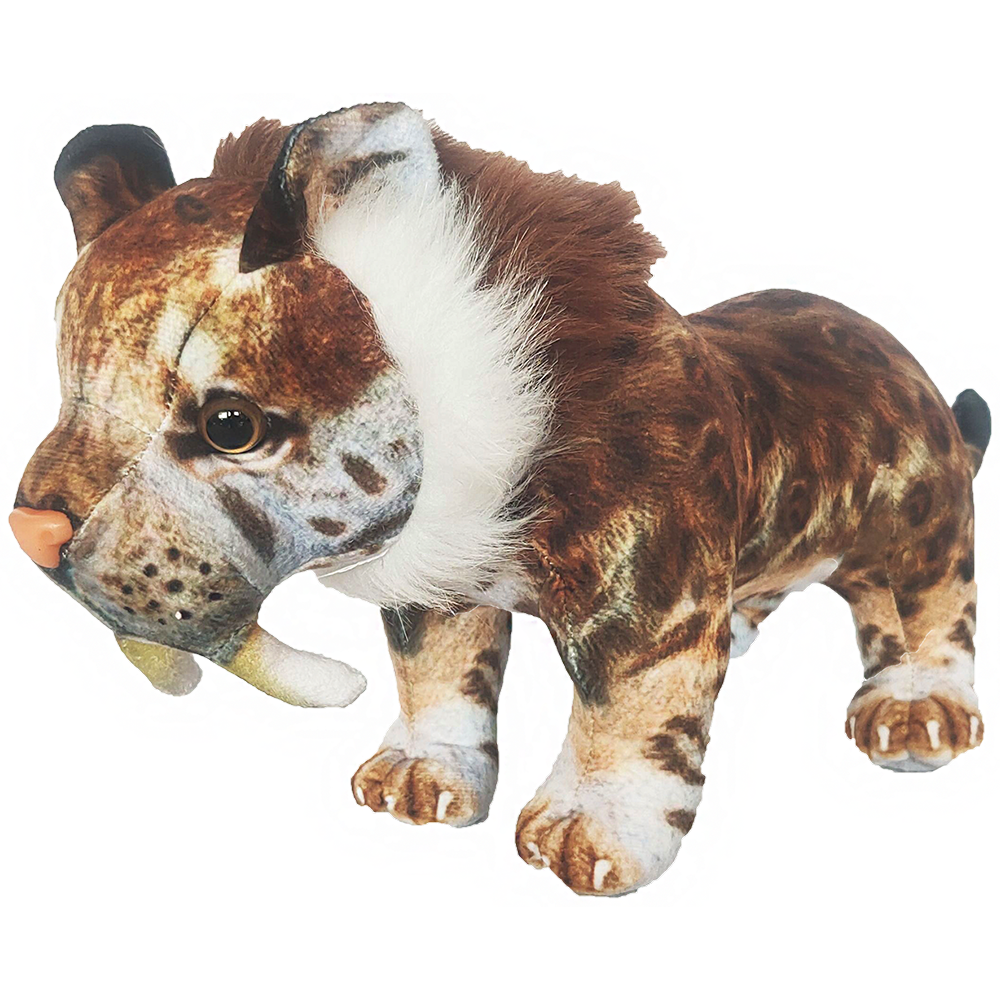 Texas Toy Distribution - Wholesale Stuffed/Plush Toy - Kids & Baby - Sabertooth Tiger 16" Prehistoric Plush Stuffed Animal0