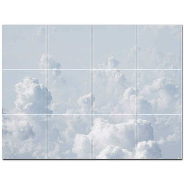 Decorazione murale con piastrelle in ceramica Sky Ceramic Tile PT500376 per la vendita all'ingrosso da parte di Picture-Tiles.com