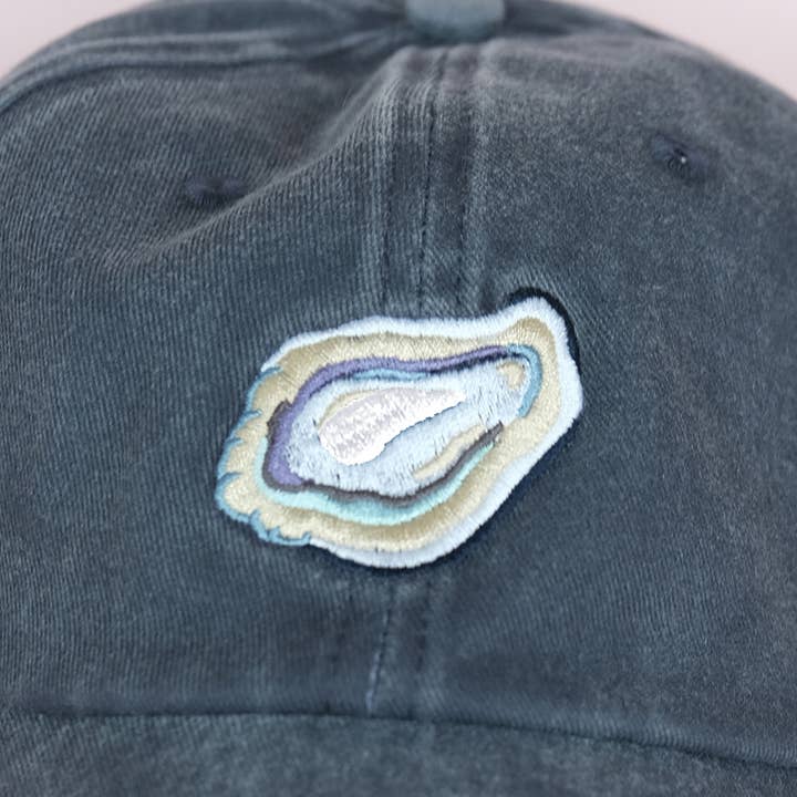 Idlewild Co. - Wholesale Baseball Cap - Unisex - Oyster Embroidered Hat, Washed Navy1