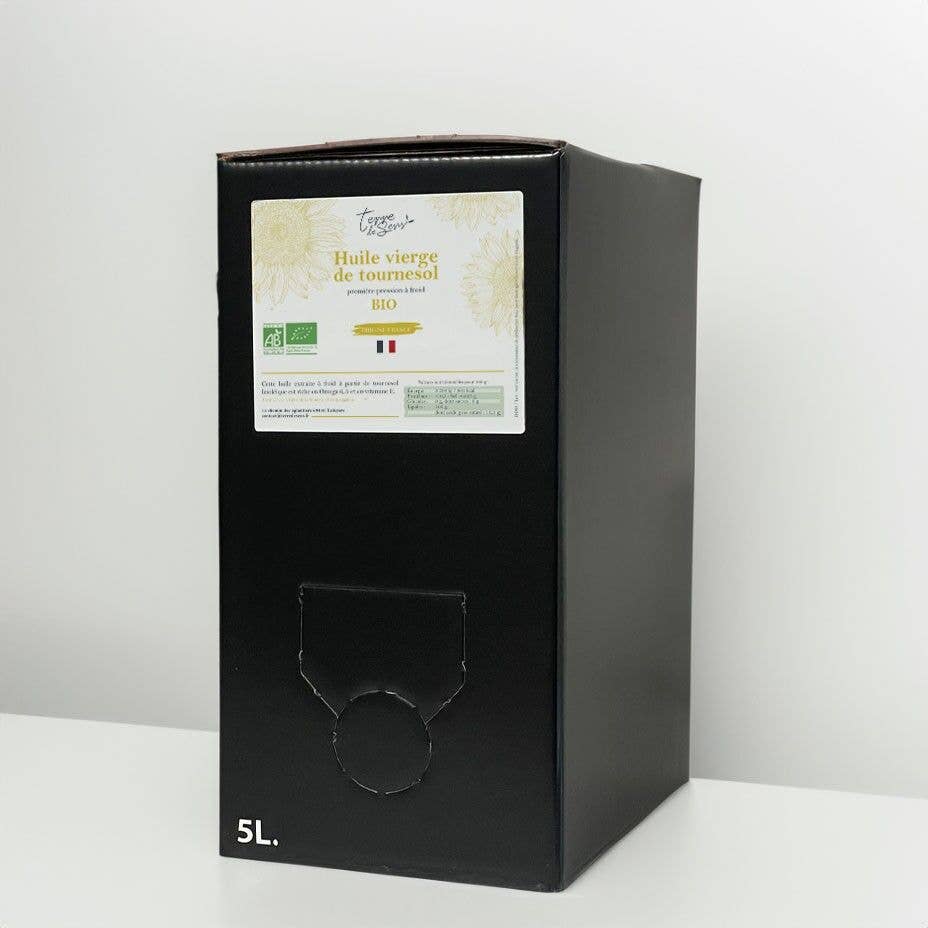 Olival d'Ouro/Terre de sens - Wholesale Cooking Oil - 5L BIB Virgin Sunflower Oil France Organic*0