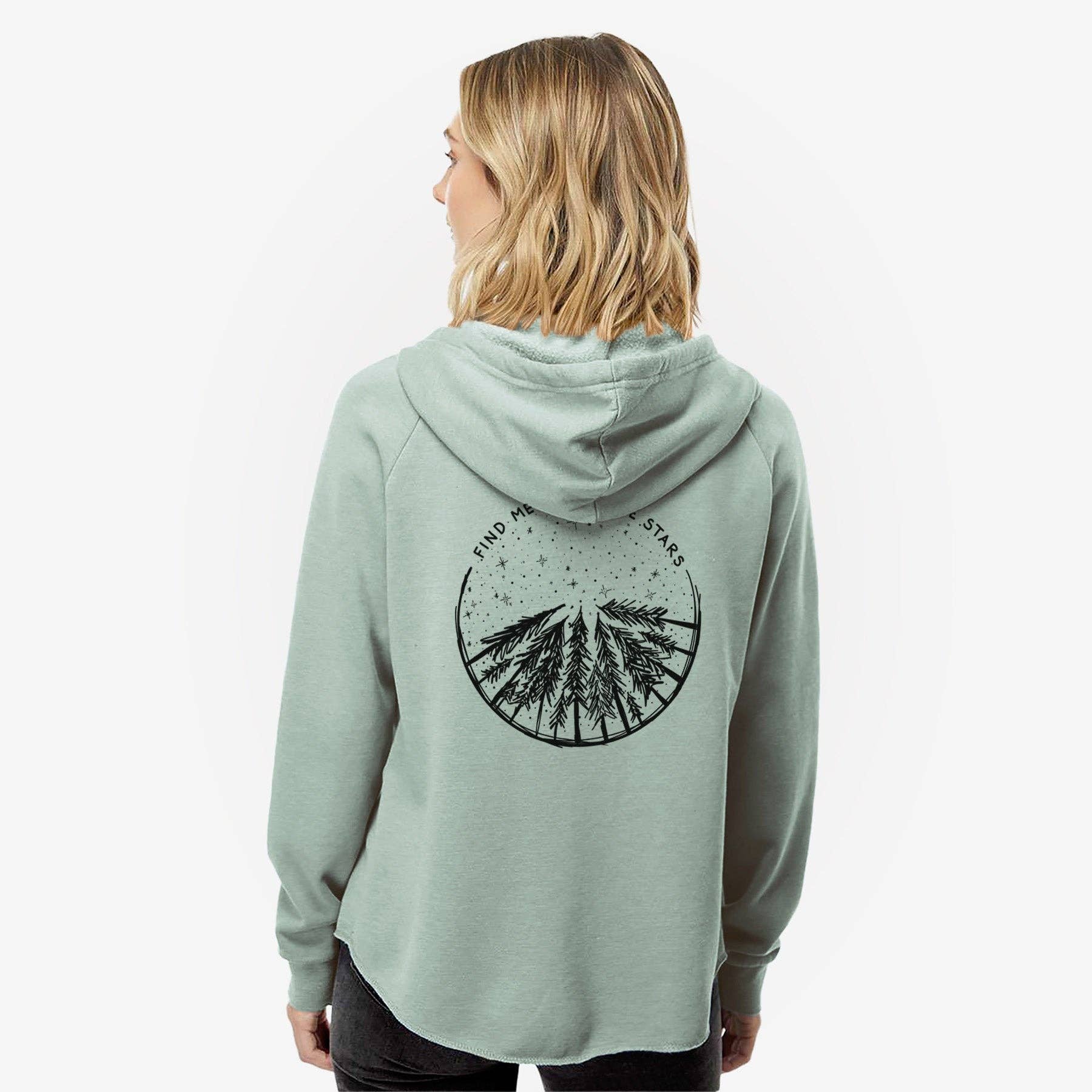 Because Tees - Wholesale Hoodie - Women's - Find Me Under the Stars - Women's Cali Wave Zip-Up Sweatshirt4