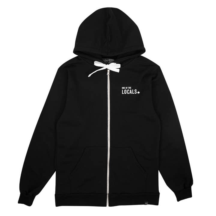 Locals' Bambus Kapuzenpullover mit Reißverschluss - Schwarz 🇨🇦 für den Großhandel von Local Laundry
