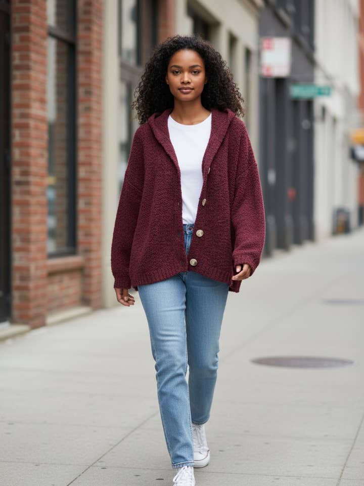 BEST SELLER WOOL HOODED JACKET for wholesale by LINEN & COTTON HOUSE