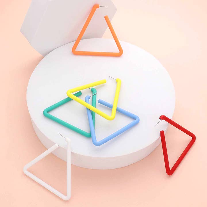 Sensibling Corp. - Wholesale Hoop Earrings - Triangle Hoop Earrings1