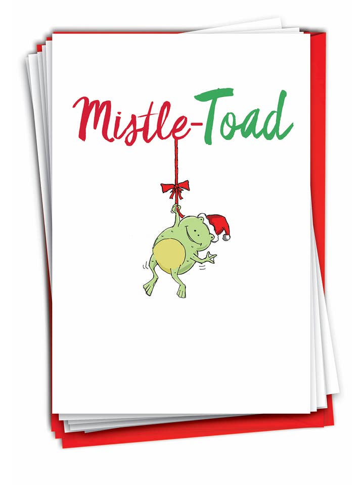 Caja de 12 tarjetas navideñas con el texto «It Was The Pun Before Christmas» para venta al por mayor de NobleWorks