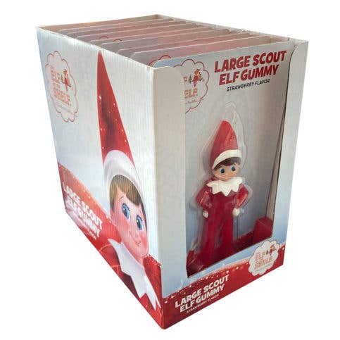 Grandpa Joe's Candy Shop - Wholesale Gummy - Large Scout Elf On the Shelf Gummy 9ct Display1