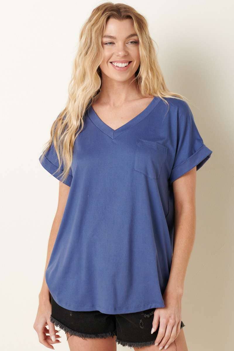 mittoshop – Engroshandel Strikket top - Dame – T9153 - DTY V-HALS MED 1 LOMMEDETALJE DOLMAN STRIKKET TOP41